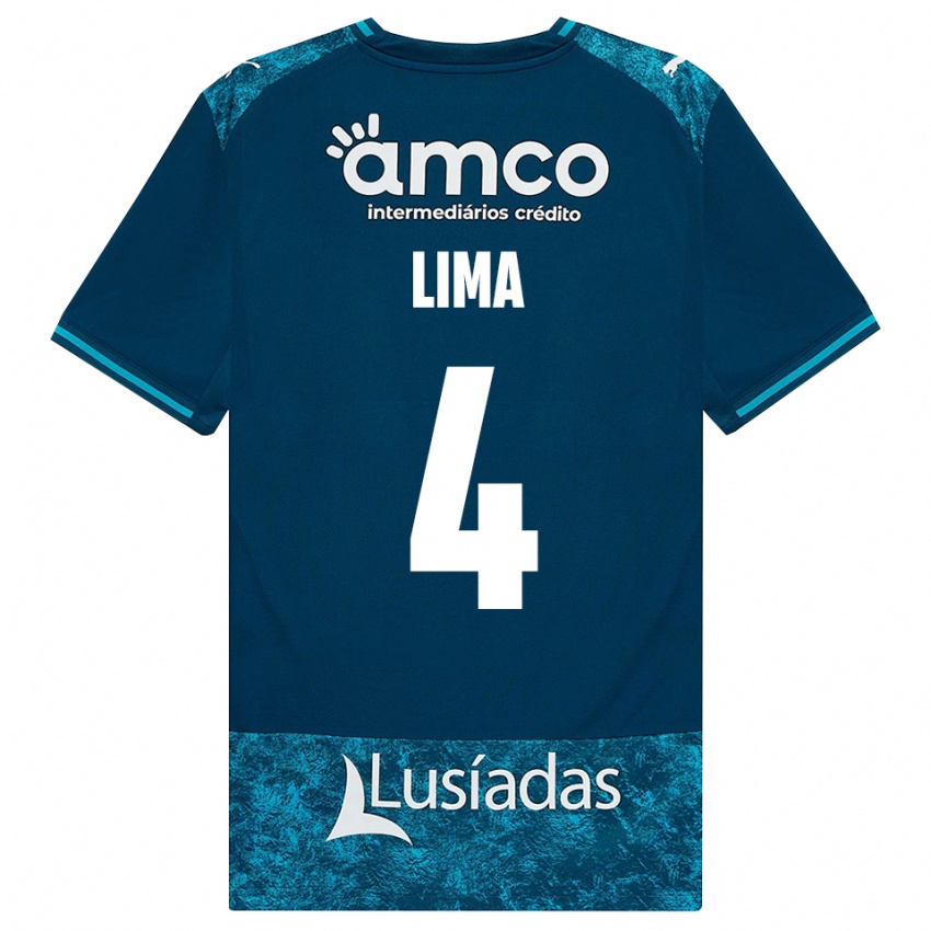 נשים Guilherme Lima #4 אפור כהה טורקיז בינוני הרחק ג'רזי 2026/27 חולצה קצרה
