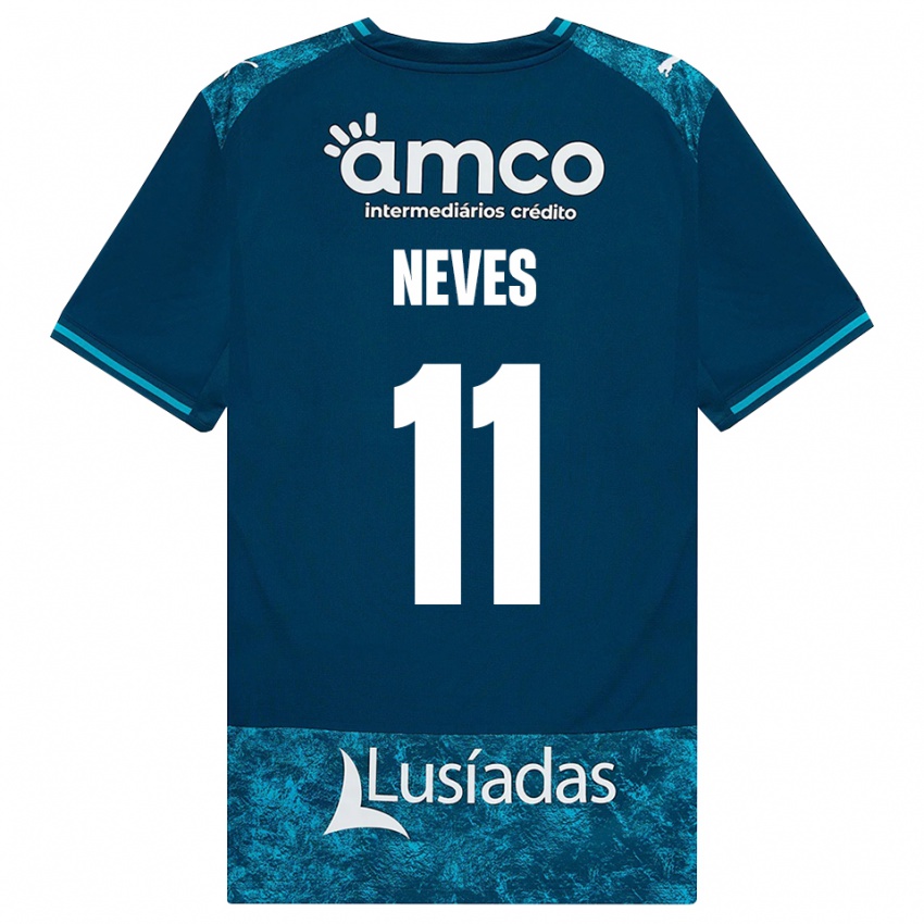 נשים Bernardo Neves #11 אפור כהה טורקיז בינוני הרחק ג'רזי 2026/27 חולצה קצרה