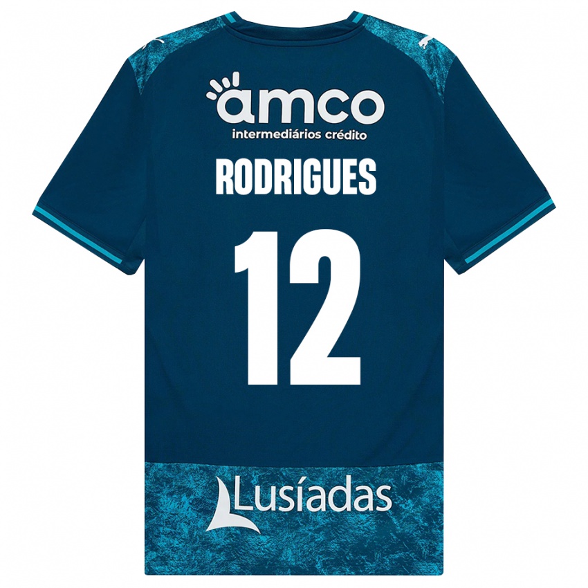 נשים David Rodrigues #12 אפור כהה טורקיז בינוני הרחק ג'רזי 2026/27 חולצה קצרה