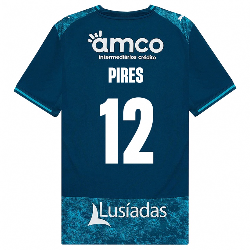 נשים Hugo Pires #12 אפור כהה טורקיז בינוני הרחק ג'רזי 2026/27 חולצה קצרה