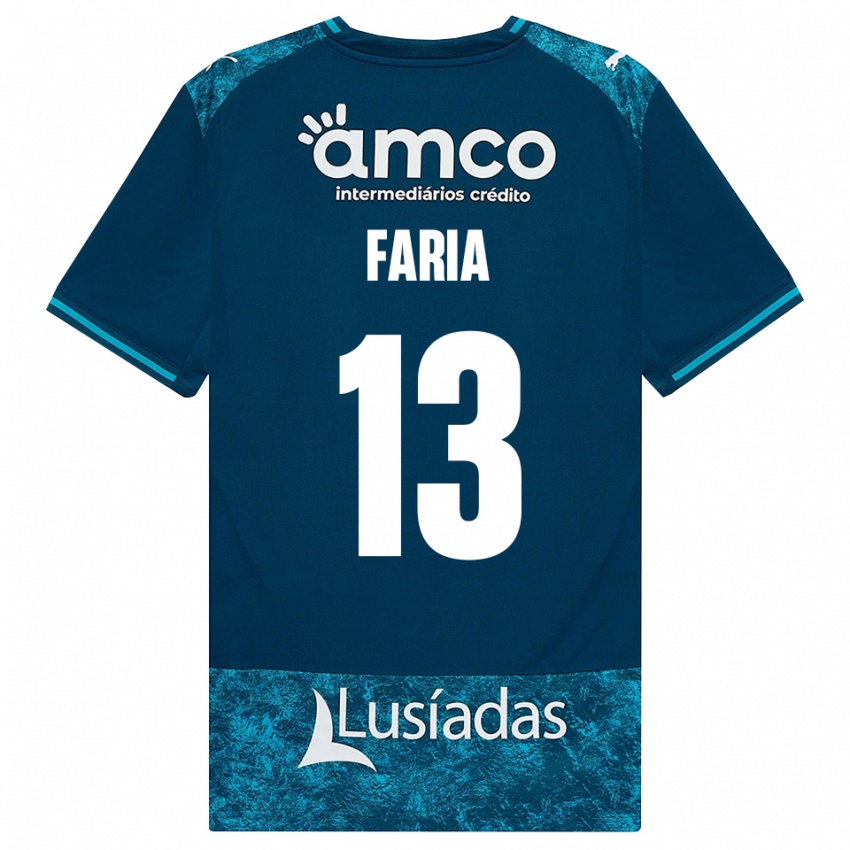נשים Hélder Faria #13 אפור כהה טורקיז בינוני הרחק ג'רזי 2026/27 חולצה קצרה
