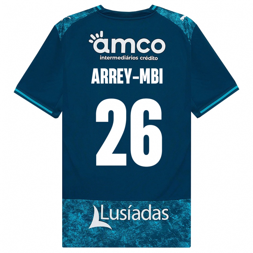 נשים Bright Arrey-Mbi #26 אפור כהה טורקיז בינוני הרחק ג'רזי 2026/27 חולצה קצרה