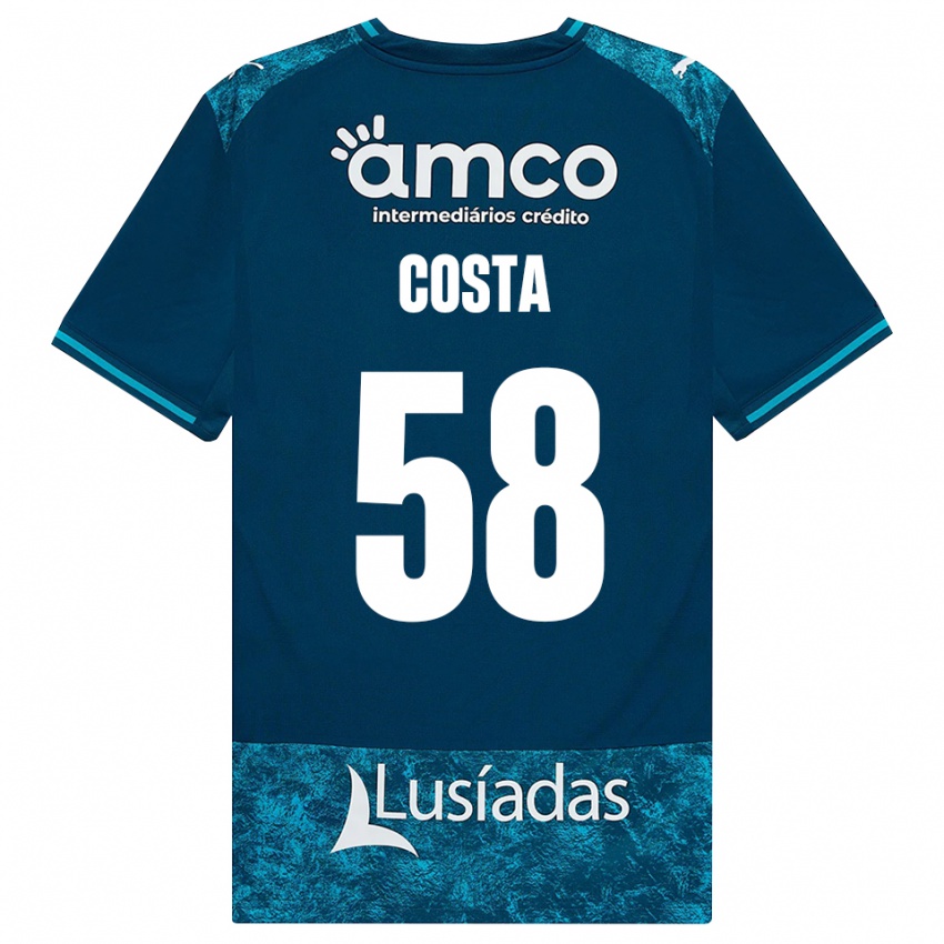 נשים Flinto Costa #58 אפור כהה טורקיז בינוני הרחק ג'רזי 2026/27 חולצה קצרה