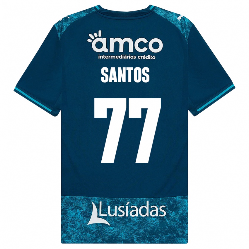 נשים Edu Santos #77 אפור כהה טורקיז בינוני הרחק ג'רזי 2026/27 חולצה קצרה