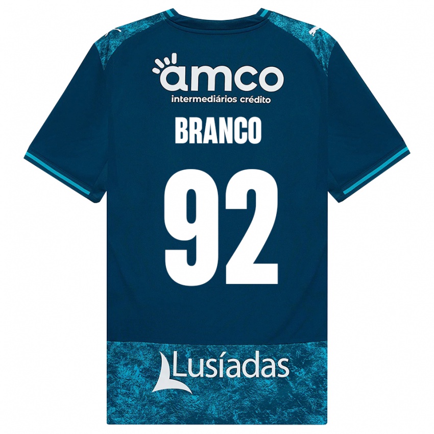 נשים António Branco #92 אפור כהה טורקיז בינוני הרחק ג'רזי 2026/27 חולצה קצרה