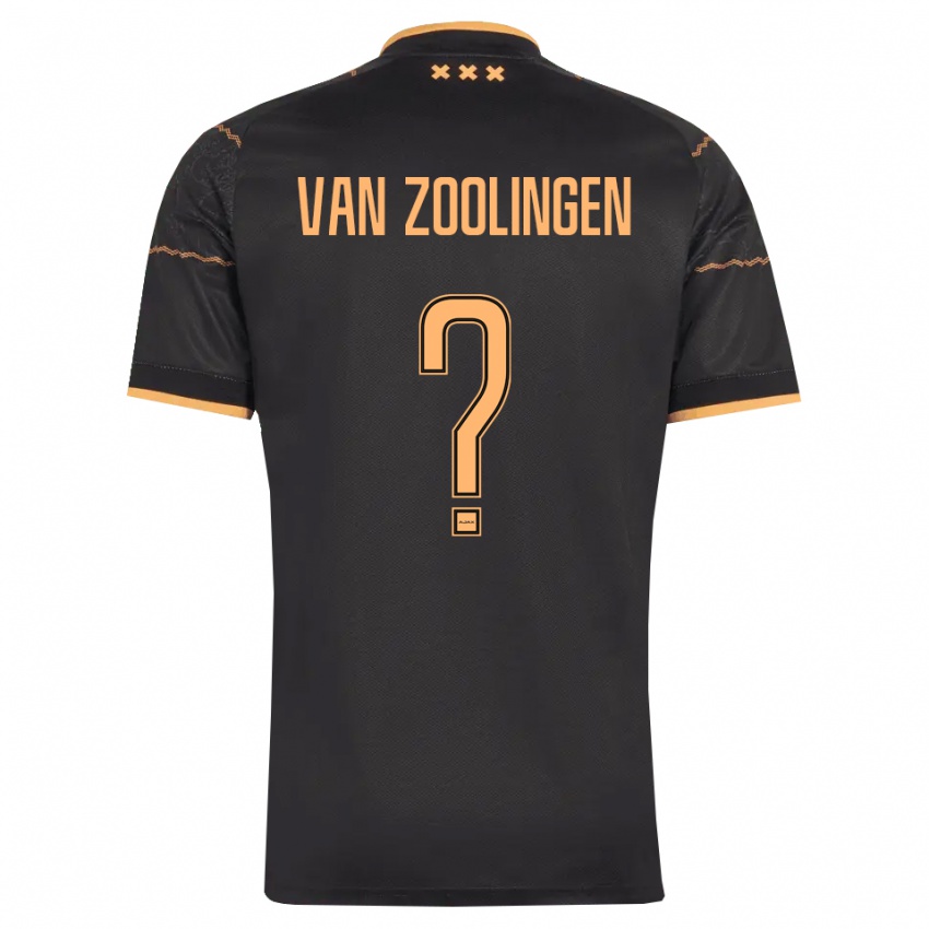 נשים Glenn Van Zoolingen #0 שחור כתום הרחק ג'רזי 2026/27 חולצה קצרה