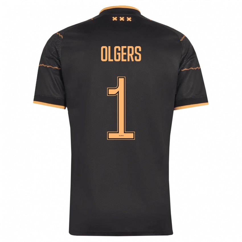 נשים Guus Olgers #1 שחור כתום הרחק ג'רזי 2026/27 חולצה קצרה