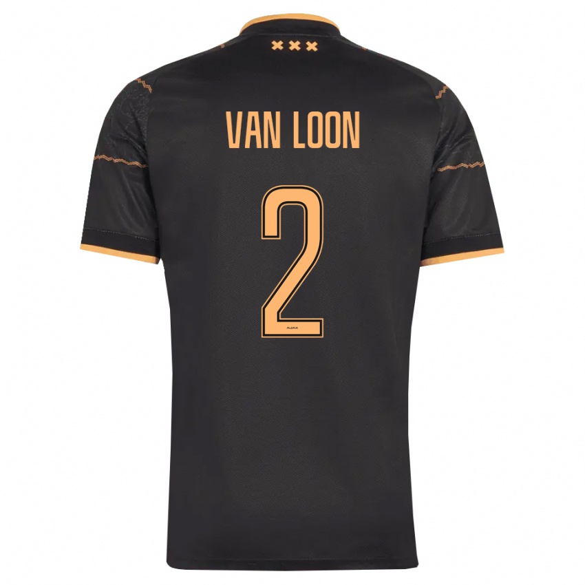 נשים Gerain Van Loon #2 שחור כתום הרחק ג'רזי 2026/27 חולצה קצרה