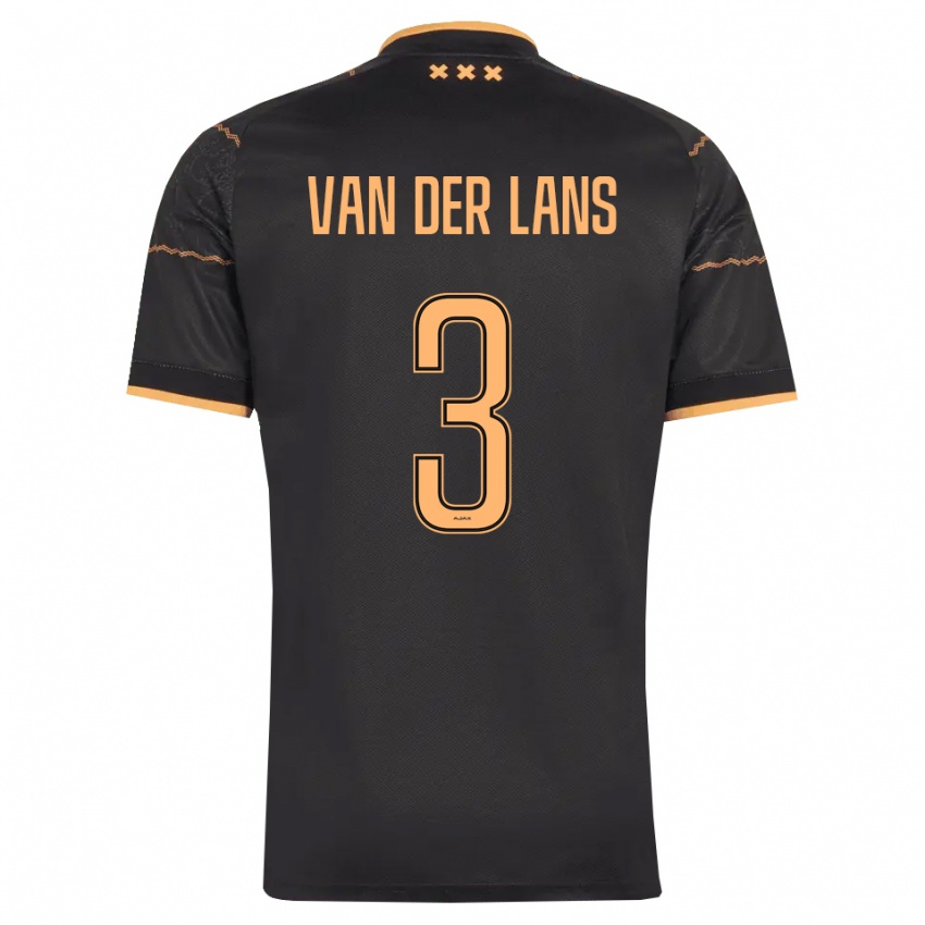 נשים Mylo Van Der Lans #3 שחור כתום הרחק ג'רזי 2026/27 חולצה קצרה