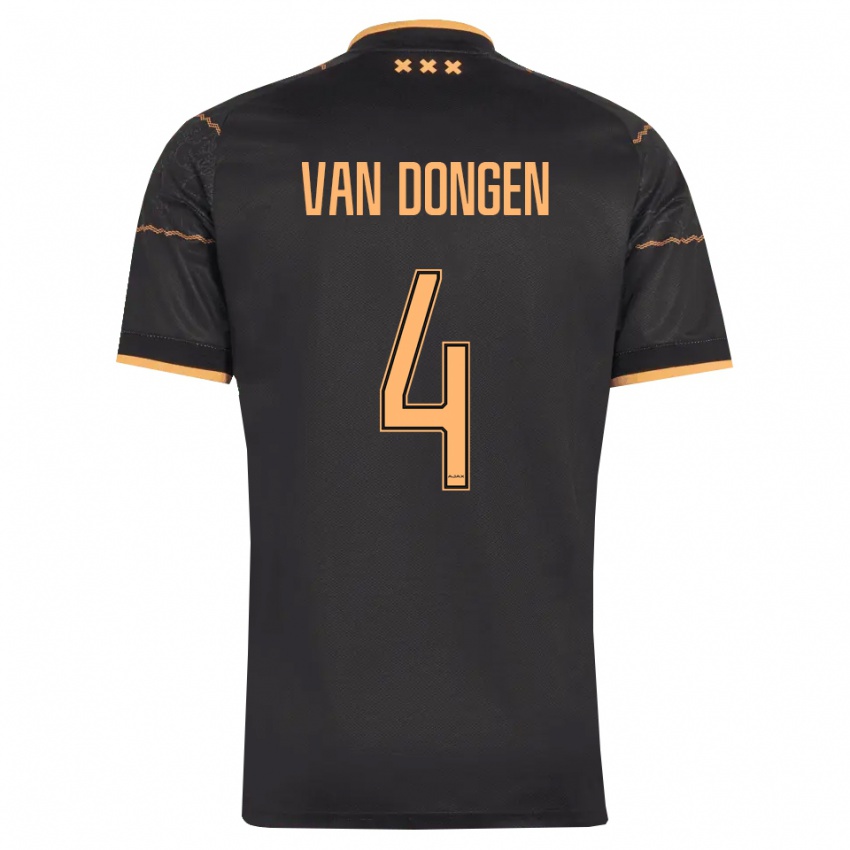 נשים Bram Van Dongen #4 שחור כתום הרחק ג'רזי 2026/27 חולצה קצרה