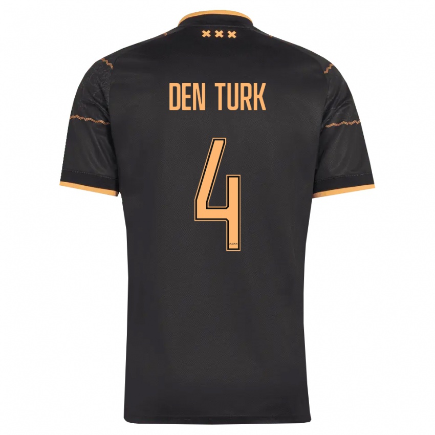 נשים Deau Den Turk #4 שחור כתום הרחק ג'רזי 2026/27 חולצה קצרה