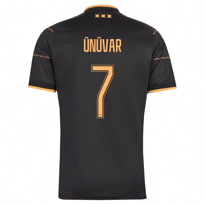 נשים Emre Ünüvar #7 שחור כתום הרחק ג'רזי 2026/27 חולצה קצרה