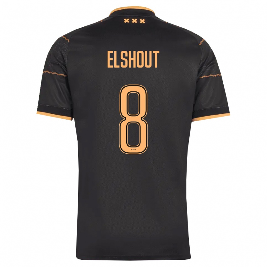 נשים Daan Elshout #8 שחור כתום הרחק ג'רזי 2026/27 חולצה קצרה