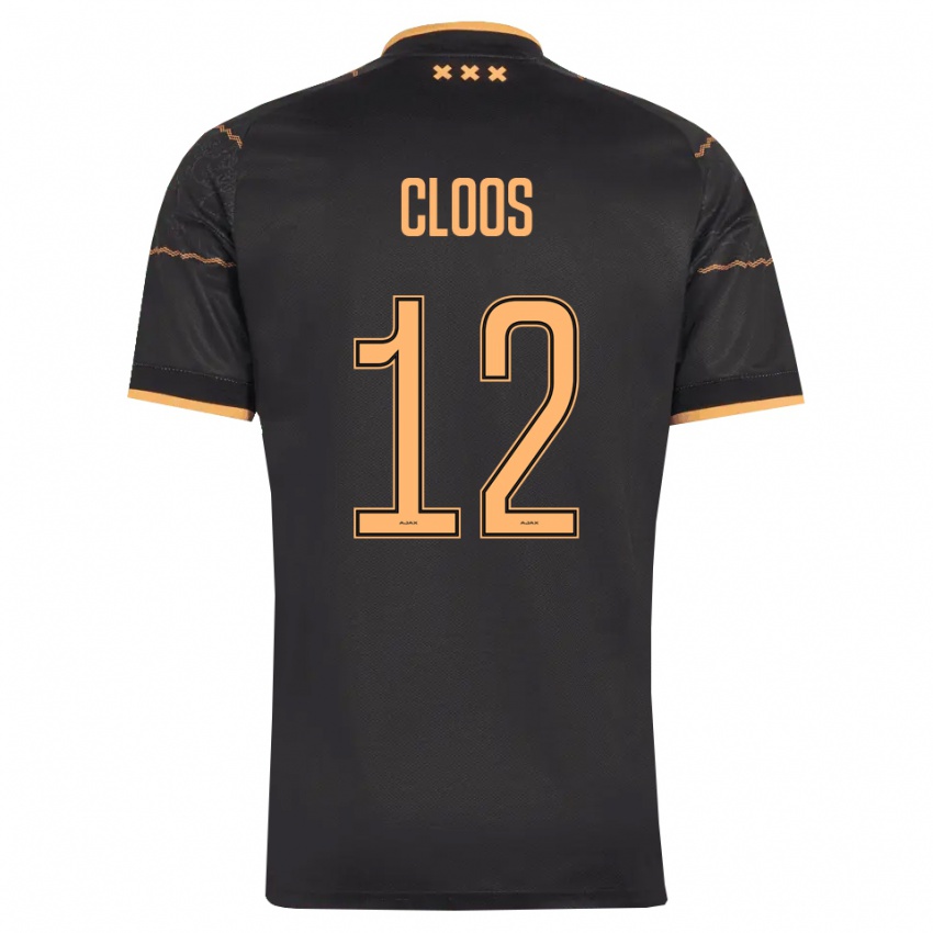 נשים Cino Cloos #12 שחור כתום הרחק ג'רזי 2026/27 חולצה קצרה