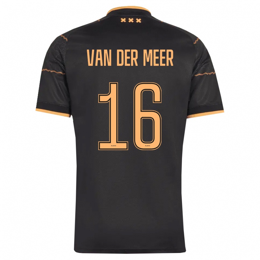 נשים Reno Van Der Meer #16 שחור כתום הרחק ג'רזי 2026/27 חולצה קצרה
