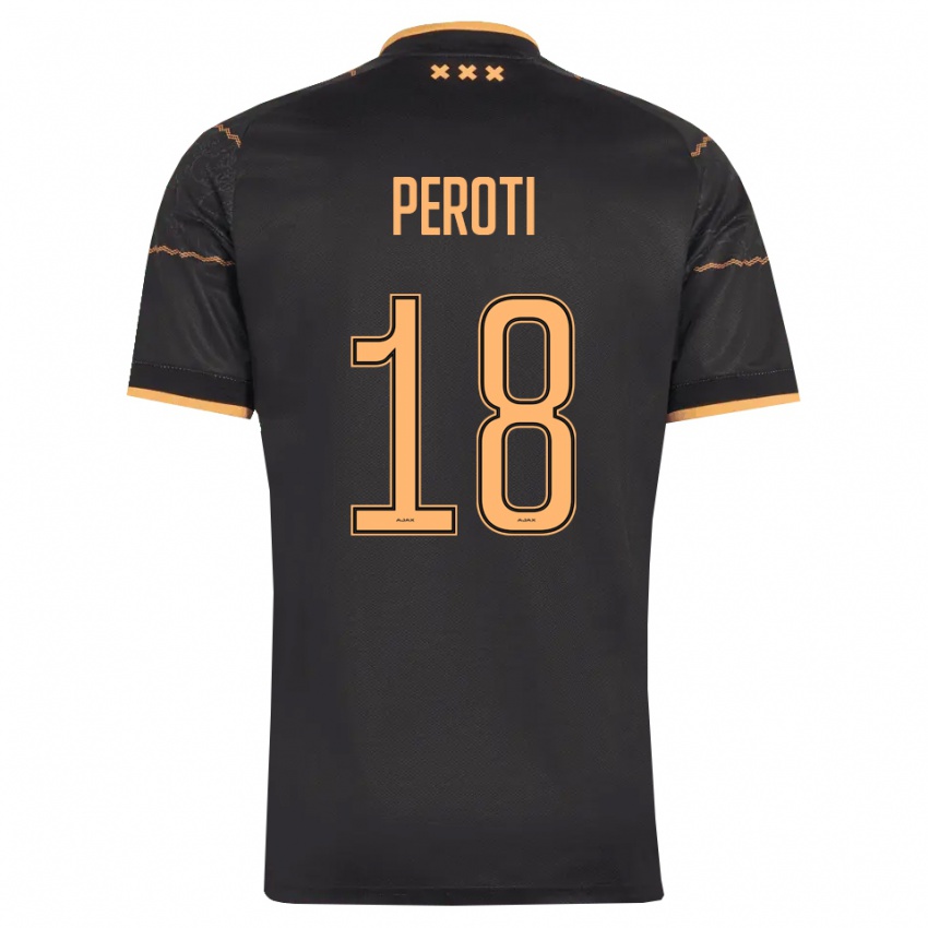 נשים Eljero Peroti #18 שחור כתום הרחק ג'רזי 2026/27 חולצה קצרה