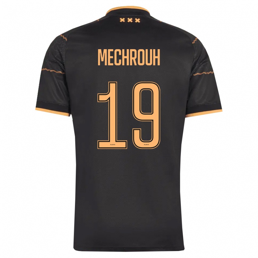 נשים Elias Mechrouh #19 שחור כתום הרחק ג'רזי 2026/27 חולצה קצרה