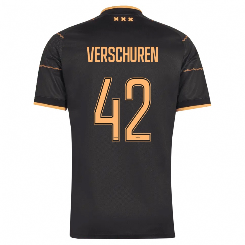 נשים Nick Verschuren #42 שחור כתום הרחק ג'רזי 2026/27 חולצה קצרה נשים Nick Verschuren #42 שחור כתום הרחק ג'רזי 2026/27 חולצה קצרה