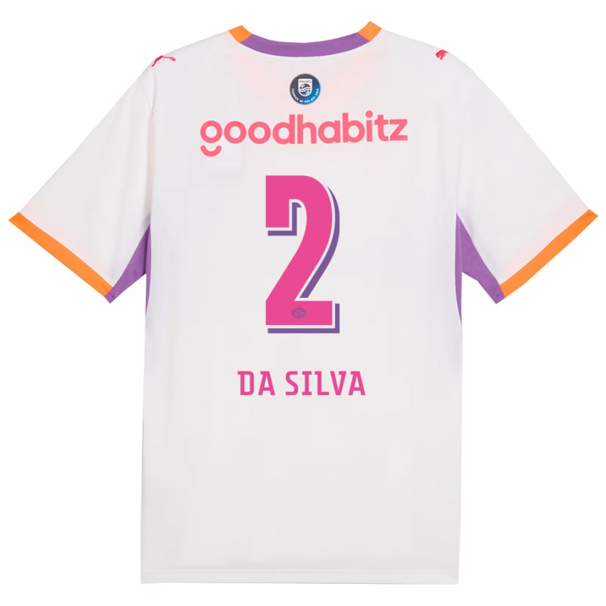 נשים Aston Da Silva #2 לבן סגול כתום הרחק ג'רזי 2026/27 חולצה קצרה