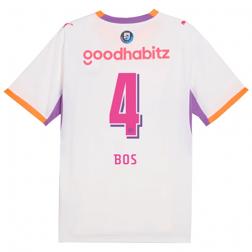 נשים Floris Bos #4 לבן סגול כתום הרחק ג'רזי 2026/27 חולצה קצרה