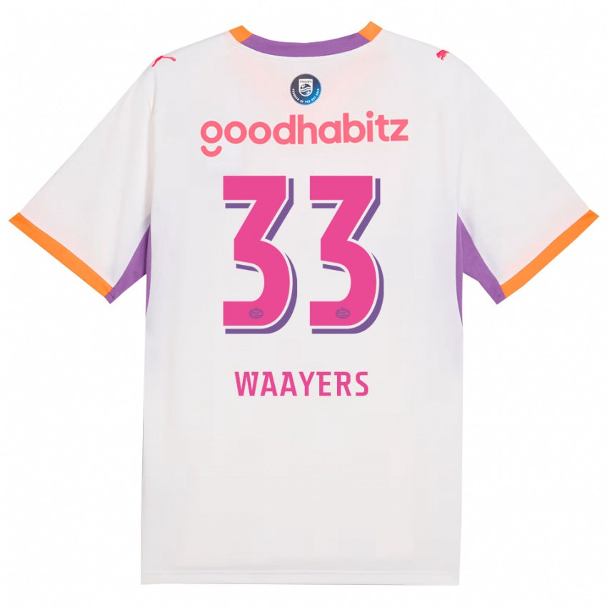 נשים Eus Waayers #33 לבן סגול כתום הרחק ג'רזי 2026/27 חולצה קצרה