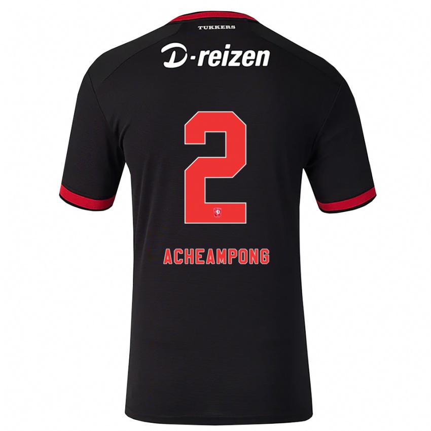 נשים Sage Acheampong #2 אדום לבן שחור הרחק ג'רזי 2026/27 חולצה קצרה