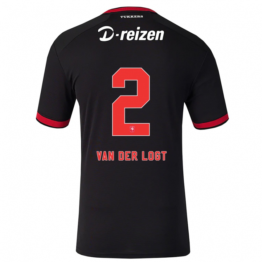 נשים Jim Van Der Logt #2 אדום לבן שחור הרחק ג'רזי 2026/27 חולצה קצרה