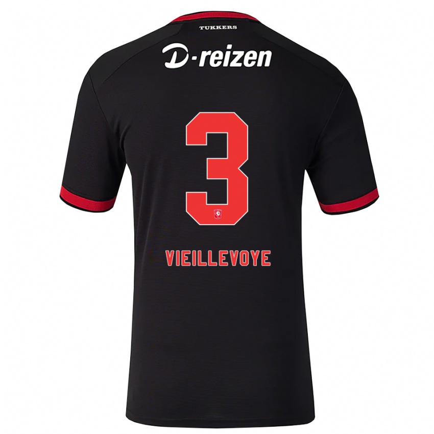 נשים Luka Vieillevoye #3 אדום לבן שחור הרחק ג'רזי 2026/27 חולצה קצרה