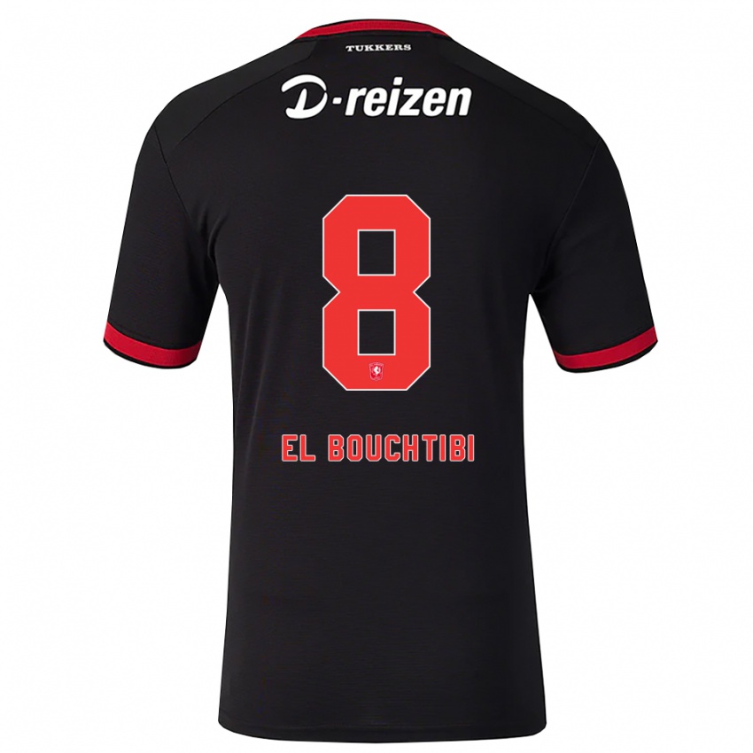 נשים Ilias El Bouchtibi #8 אדום לבן שחור הרחק ג'רזי 2026/27 חולצה קצרה
