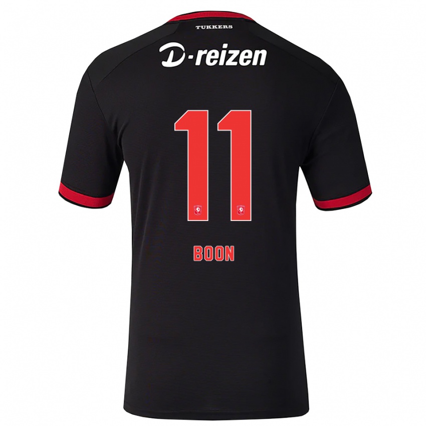 נשים Damian Boon #11 אדום לבן שחור הרחק ג'רזי 2026/27 חולצה קצרה