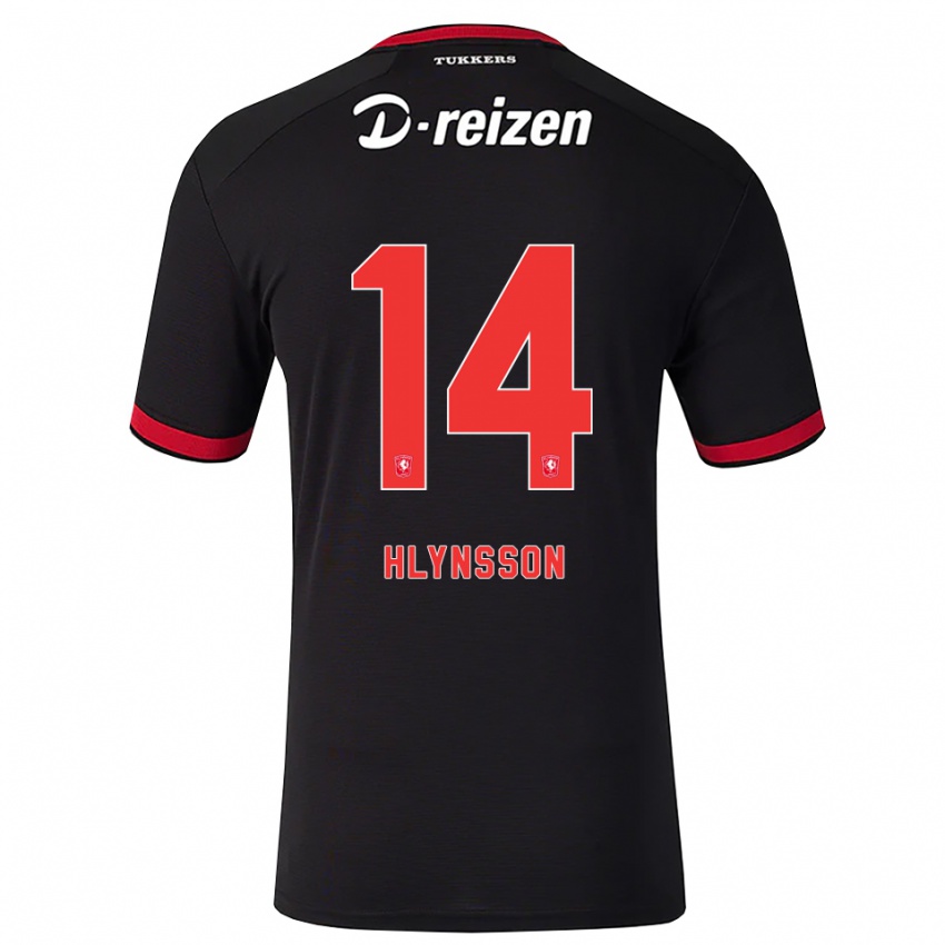 נשים Kristian Hlynsson #14 אדום לבן שחור הרחק ג'רזי 2026/27 חולצה קצרה נשים Kristian Hlynsson #14 אדום לבן שחור הרחק ג'רזי 2026/27 חולצה קצרה