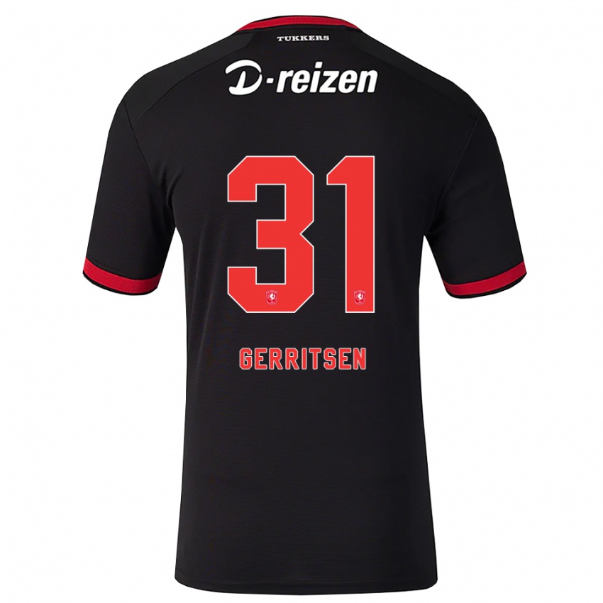 נשים Yannick Gerritsen #31 אדום לבן שחור הרחק ג'רזי 2026/27 חולצה קצרה