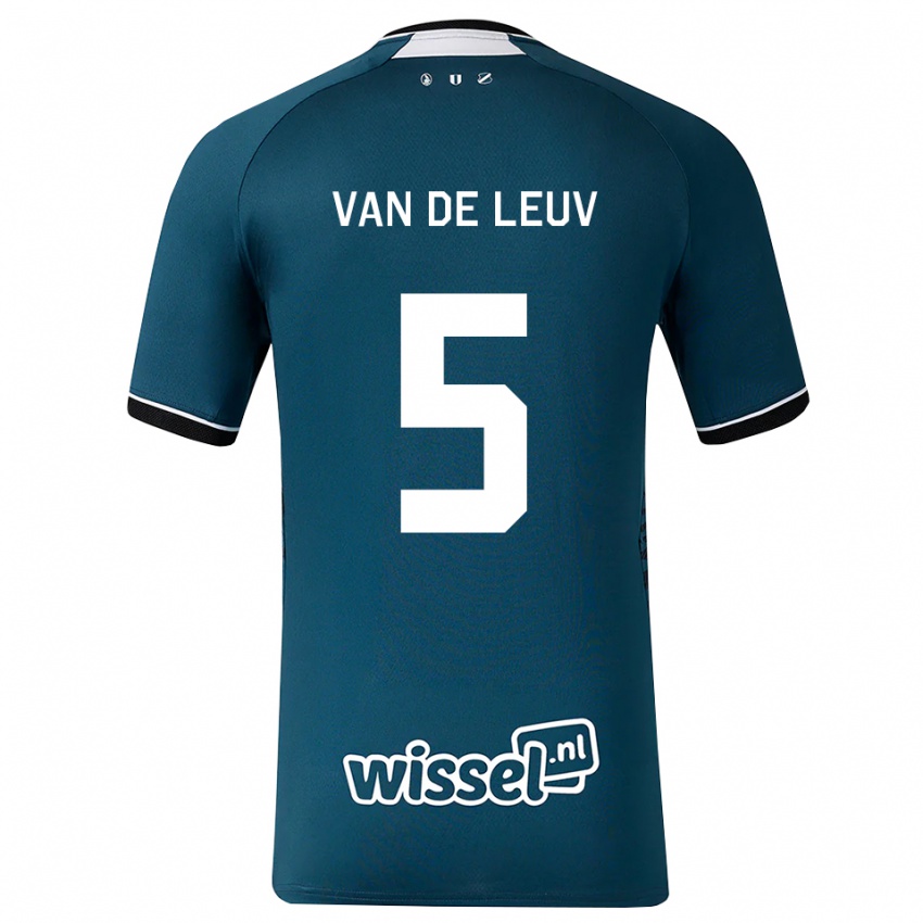 נשים Devioney Van De Leuv #5 אפור כהה לבן הרחק ג'רזי 2026/27 חולצה קצרה