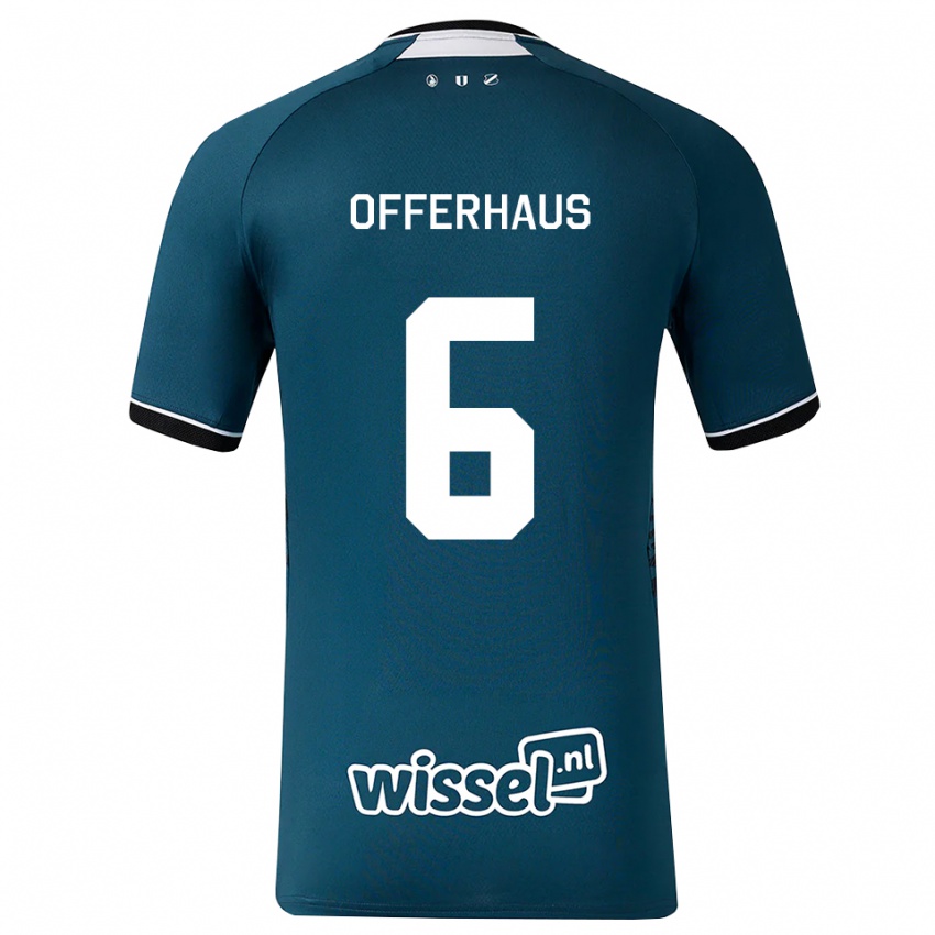 נשים Guus Offerhaus #6 אפור כהה לבן הרחק ג'רזי 2026/27 חולצה קצרה