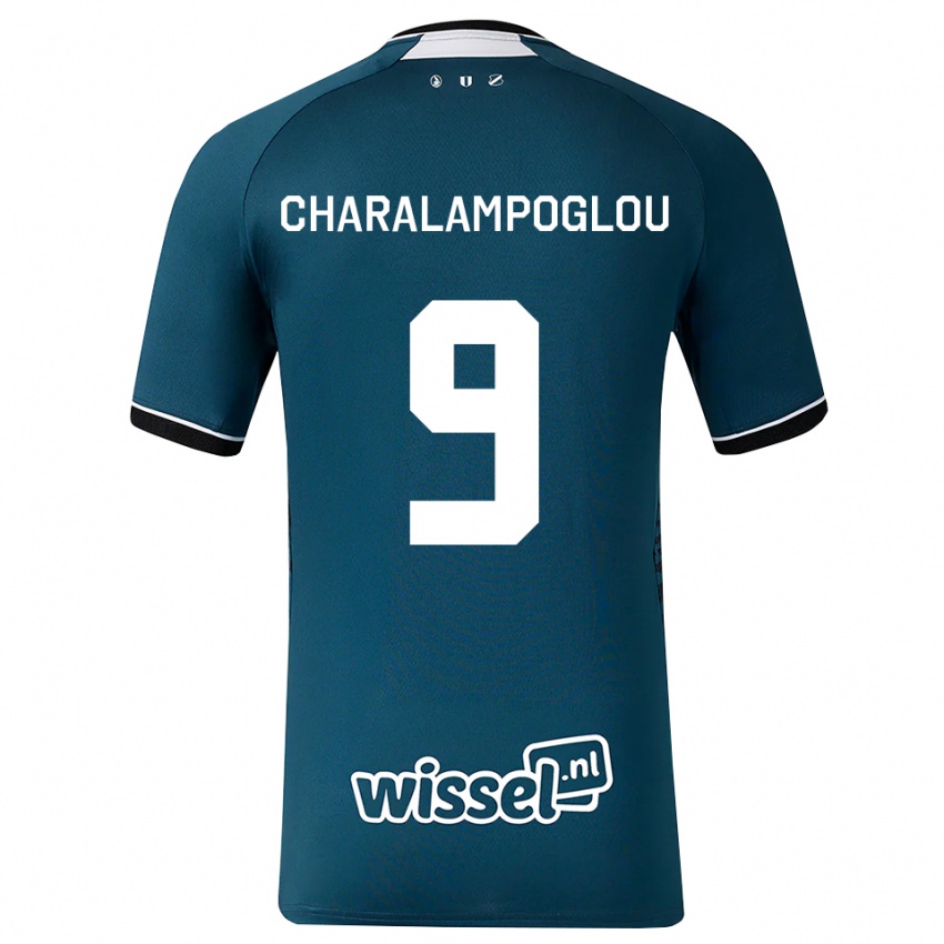 נשים Georgios Charalampoglou #9 אפור כהה לבן הרחק ג'רזי 2026/27 חולצה קצרה