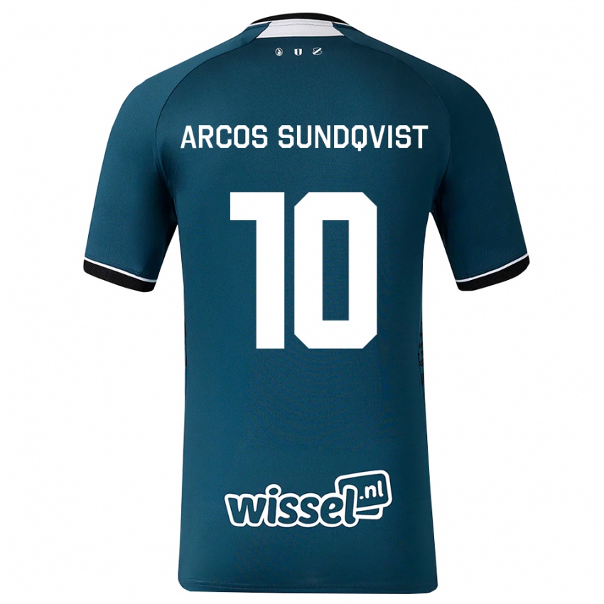 נשים Gustav Arcos Sundqvist #10 אפור כהה לבן הרחק ג'רזי 2026/27 חולצה קצרה