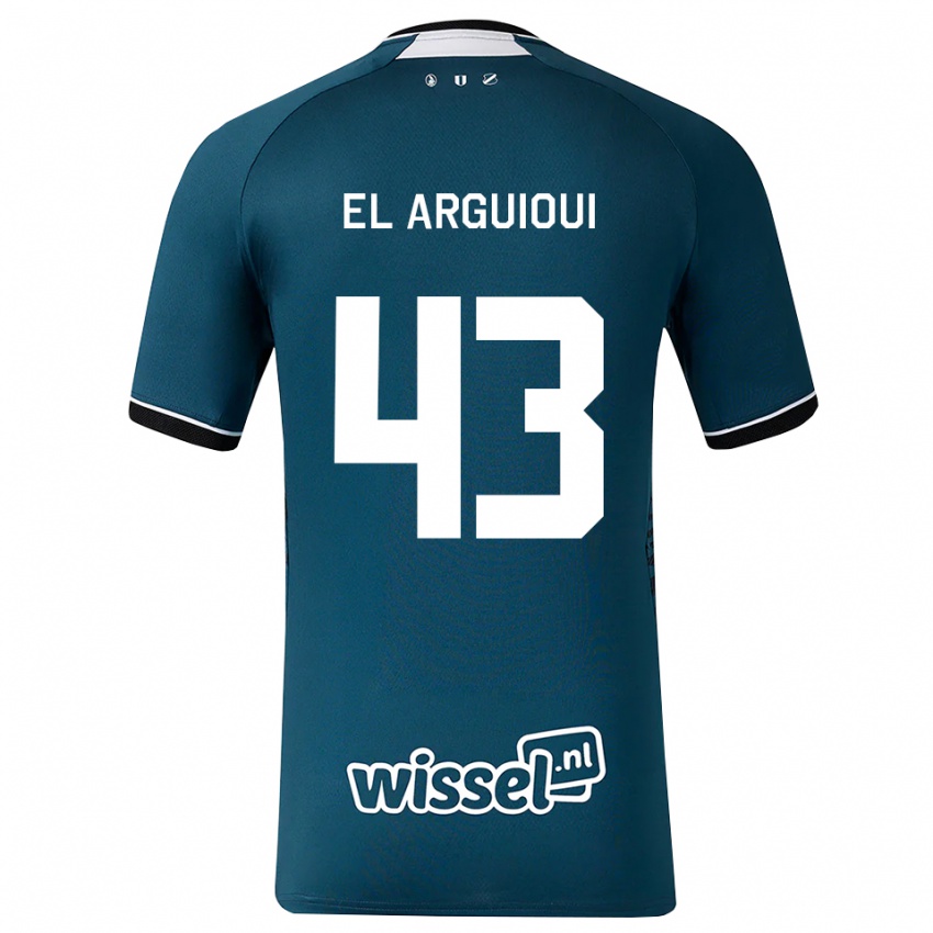 נשים Rafik El Arguioui #43 אפור כהה לבן הרחק ג'רזי 2026/27 חולצה קצרה