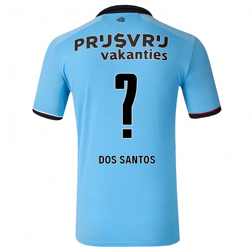 נשים D'angelo Dos Santos #0 כחול שמיים עמוק שחור אדום הרחק ג'רזי 2026/27 חולצה קצרה