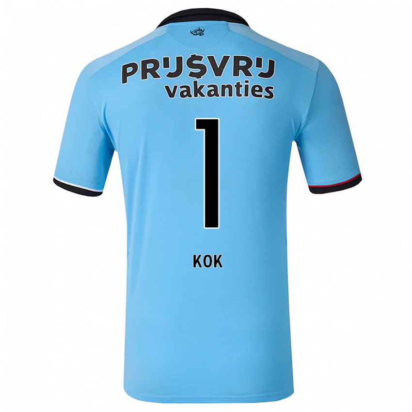 נשים Stefan Kok #1 כחול שמיים עמוק שחור אדום הרחק ג'רזי 2026/27 חולצה קצרה