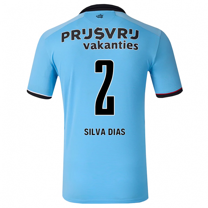 נשים Lisandro Silva Dias #2 כחול שמיים עמוק שחור אדום הרחק ג'רזי 2026/27 חולצה קצרה