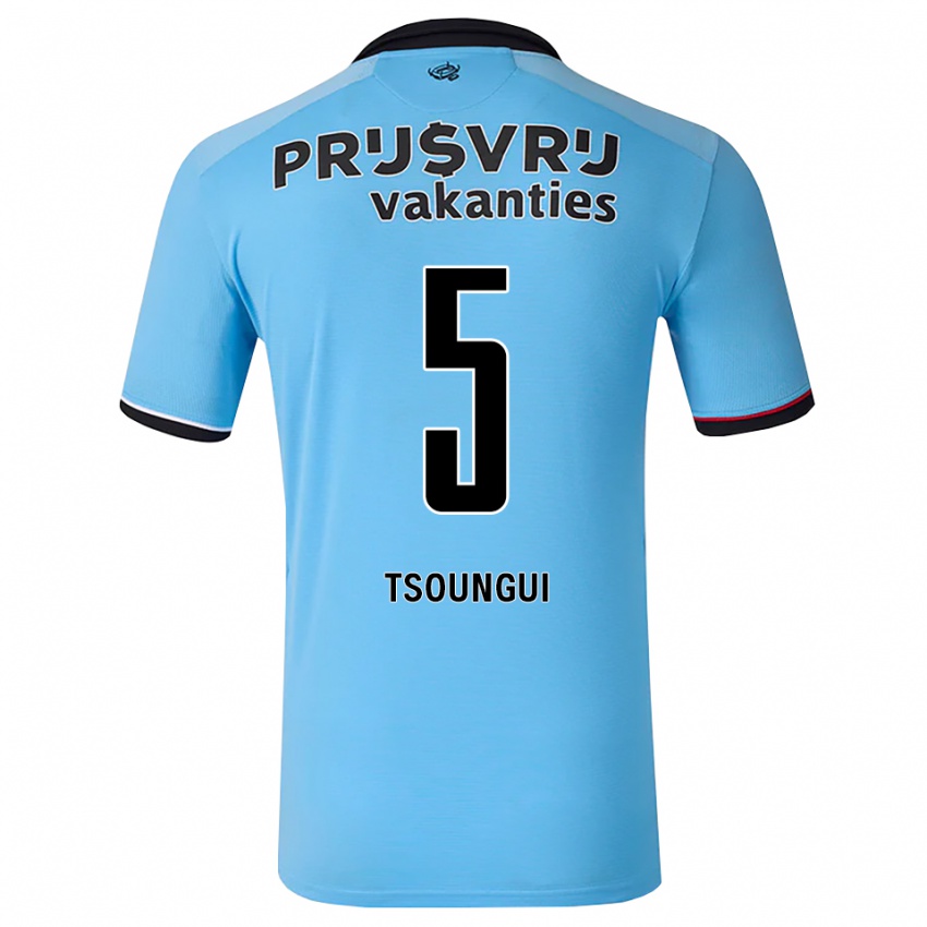 נשים Antef Tsoungui #5 כחול שמיים עמוק שחור אדום הרחק ג'רזי 2026/27 חולצה קצרה