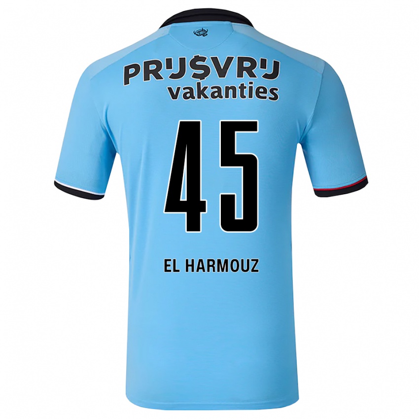 נשים Nassim El Harmouz #45 כחול שמיים עמוק שחור אדום הרחק ג'רזי 2026/27 חולצה קצרה