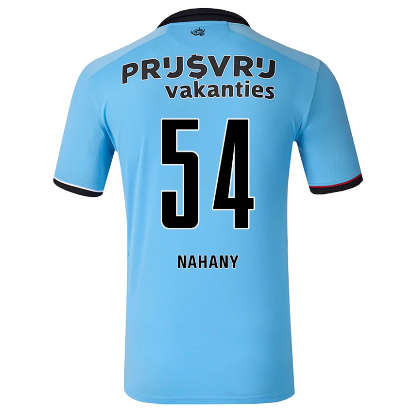 נשים Arman Nahany #54 כחול שמיים עמוק שחור אדום הרחק ג'רזי 2026/27 חולצה קצרה