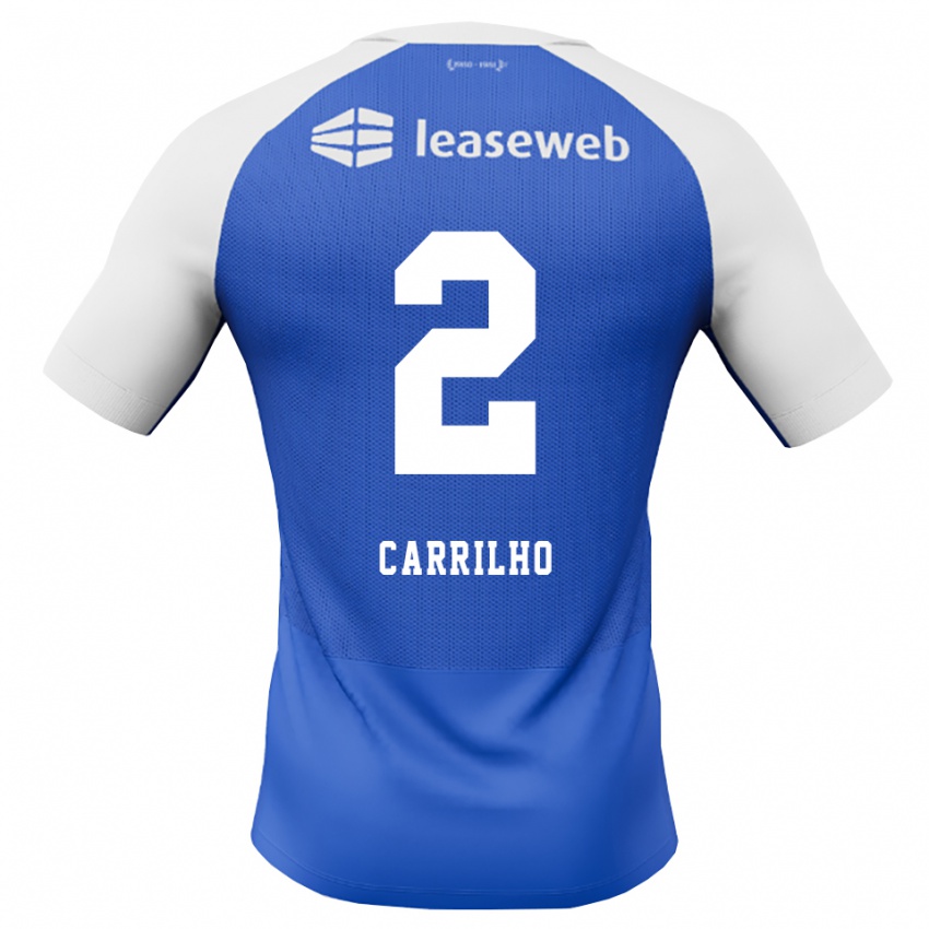 נשים Calvin Carrilho #2 כחול דודוד אדום לבן הרחק ג'רזי 2026/27 חולצה קצרה