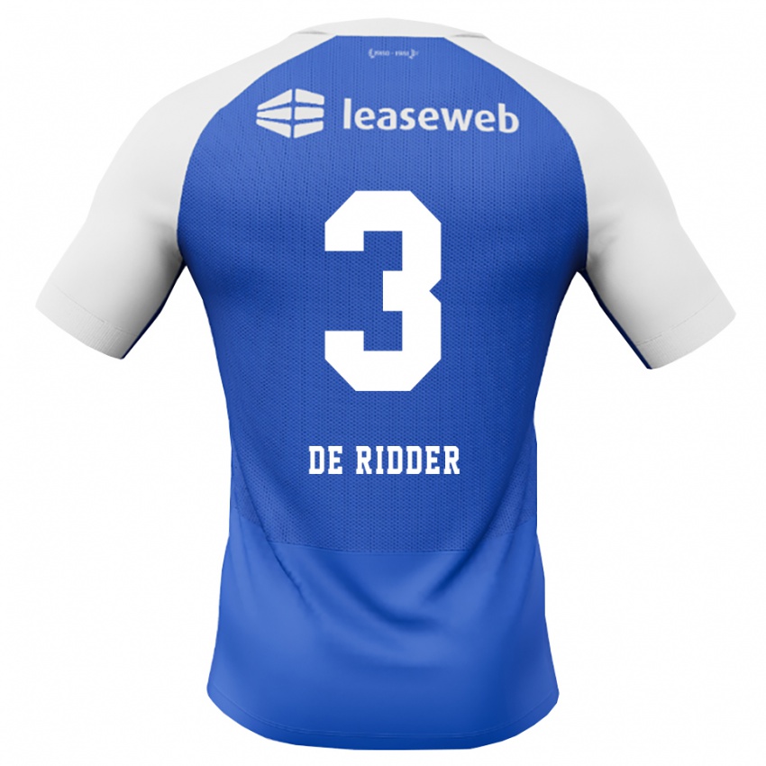 נשים Djoeke De Ridder #3 כחול דודוד אדום לבן הרחק ג'רזי 2026/27 חולצה קצרה