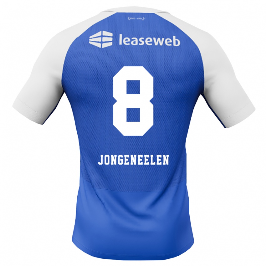 נשים Cas Jongeneelen #8 כחול דודוד אדום לבן הרחק ג'רזי 2026/27 חולצה קצרה