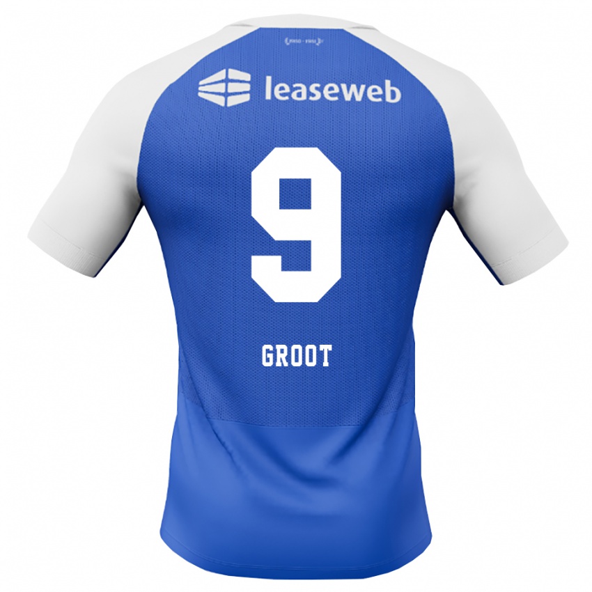 נשים Gijs Groot #9 כחול דודוד אדום לבן הרחק ג'רזי 2026/27 חולצה קצרה
