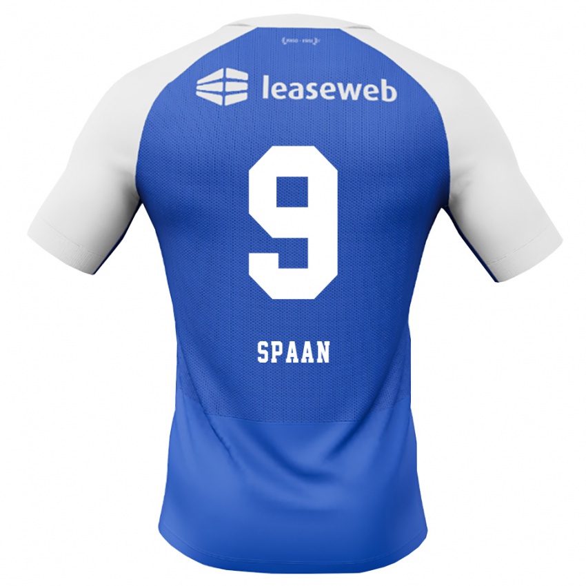 נשים Floor Spaan #9 כחול דודוד אדום לבן הרחק ג'רזי 2026/27 חולצה קצרה