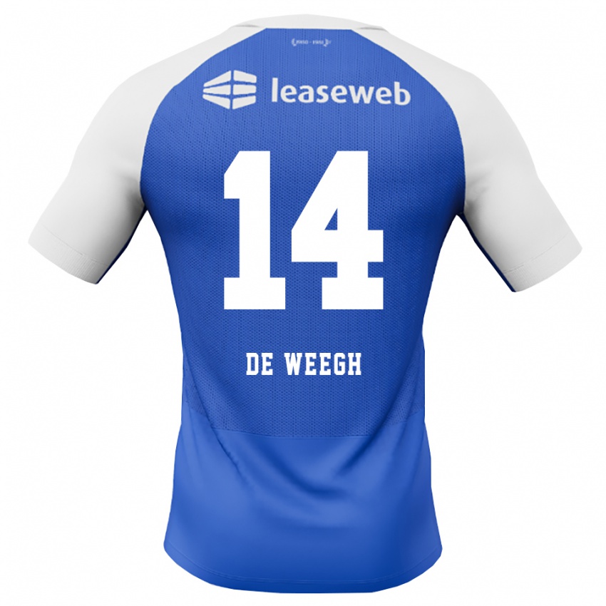 נשים Bo Op De Weegh #14 כחול דודוד אדום לבן הרחק ג'רזי 2026/27 חולצה קצרה