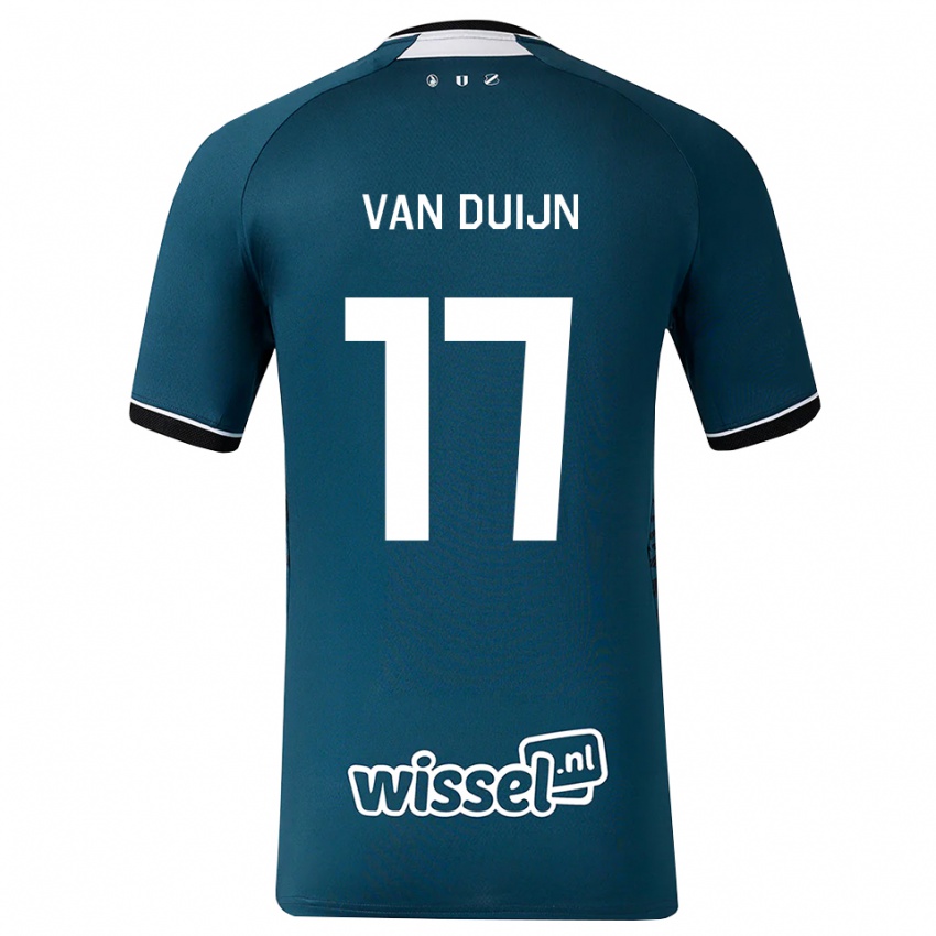 נשים Sem Van Duijn #17 אפור כהה לבן הרחק ג'רזי 2026/27 חולצה קצרה